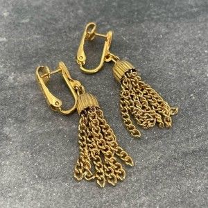 Vintage Trifari Gold Tassel Earrings